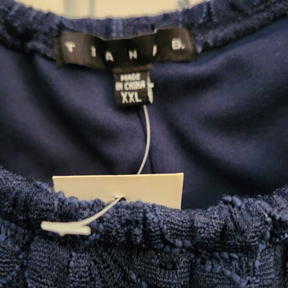 Tiana B Dress Navy Eyelet Lace NWT - Picture 2 of 2